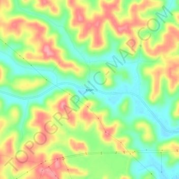 Kyger topographic map, elevation, terrain