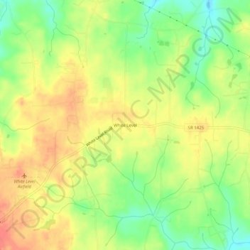 White Level topographic map, elevation, terrain