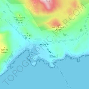 Kilchoan topographic map, elevation, terrain