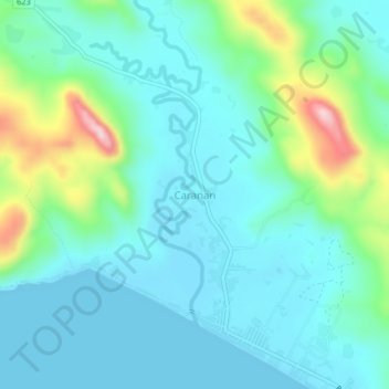 Caranan topographic map, elevation, terrain