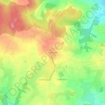 Saint-Joseph topographic map, elevation, terrain