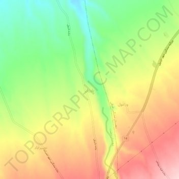 Barzil topographic map, elevation, terrain