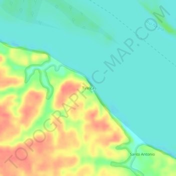 Tiririca topographic map, elevation, terrain