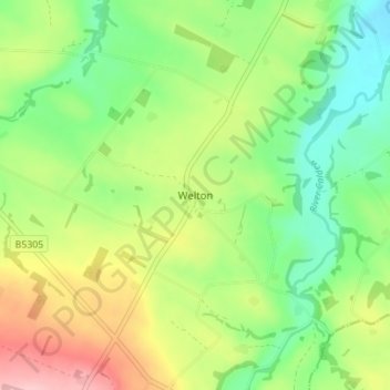 Welton topographic map, elevation, terrain