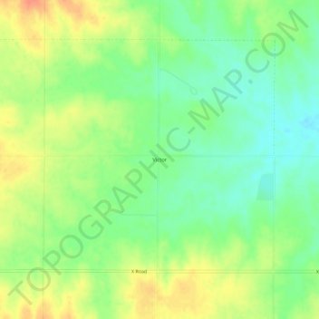 Victor topographic map, elevation, terrain