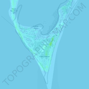 Cape Lookout topographic map, elevation, terrain