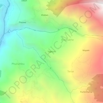 Tagelum topographic map, elevation, terrain
