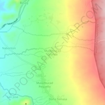Muladbucad Grande topographic map, elevation, terrain