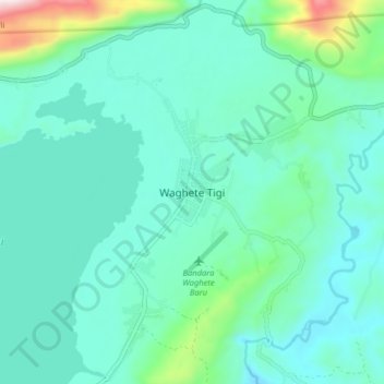 Waghete Tigi topographic map, elevation, terrain