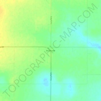 Broadview topographic map, elevation, terrain