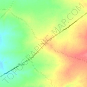 Tarhada topographic map, elevation, terrain