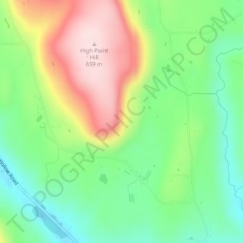 High Point topographic map, elevation, terrain