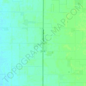 El Nido topographic map, elevation, terrain