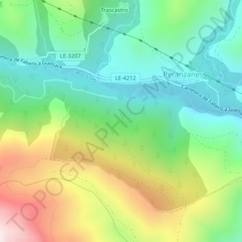 Fornela topographic map, elevation, terrain