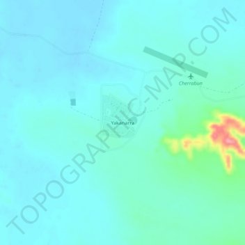 Yakanarra topographic map, elevation, terrain