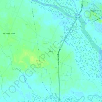 Lima topographic map, elevation, terrain