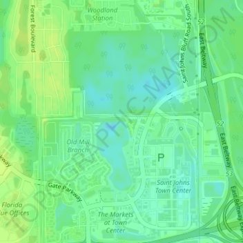 Big Island Swamp topographic map, elevation, terrain
