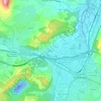 Ganzo topographic map, elevation, terrain