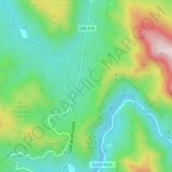 El Terminillo topographic map, elevation, terrain