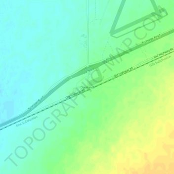 Dateland topographic map, elevation, terrain