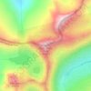 Triple Divide Peak topographic map, elevation, terrain