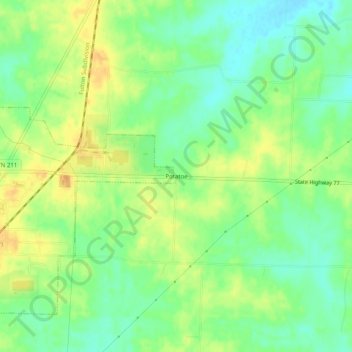 Potatoe topographic map, elevation, terrain