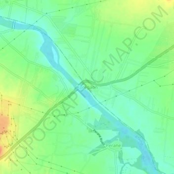 Koregaon topographic map, elevation, terrain