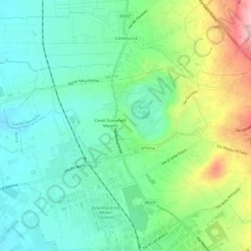 Colli Lilli topographic map, elevation, terrain