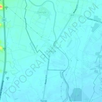 Bodega topographic map, elevation, terrain