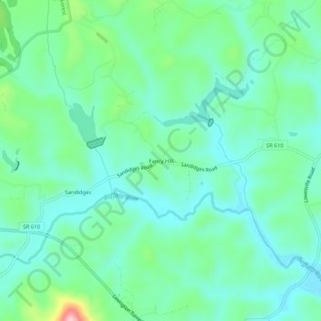 Fancy Hill topographic map, elevation, terrain