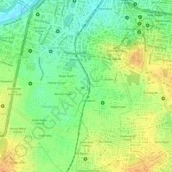 sanjeev park topographic map, elevation, terrain