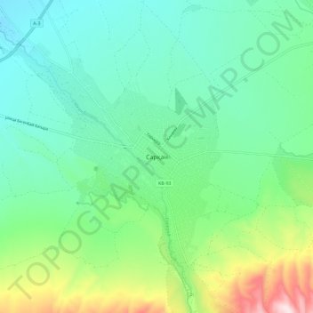 Sarkand topographic map, elevation, terrain