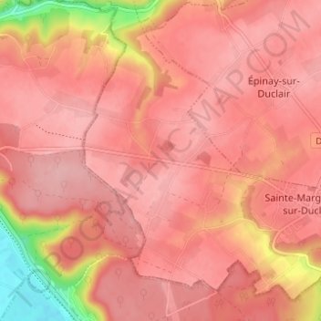 La Boulevue topographic map, elevation, terrain