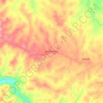 SANTA ROSA topographic map, elevation, terrain