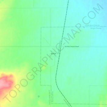 Buffalo topographic map, elevation, terrain