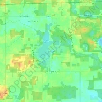 Nettle Lake topographic map, elevation, terrain