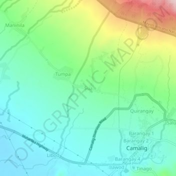 Sua topographic map, elevation, terrain