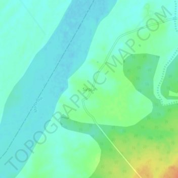 Sirpur topographic map, elevation, terrain