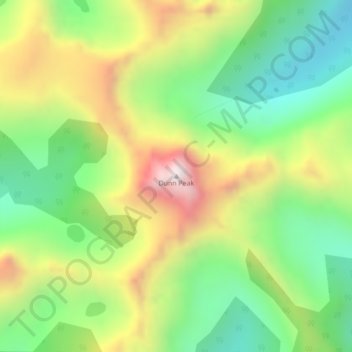 Dunn Peak topographic map, elevation, terrain