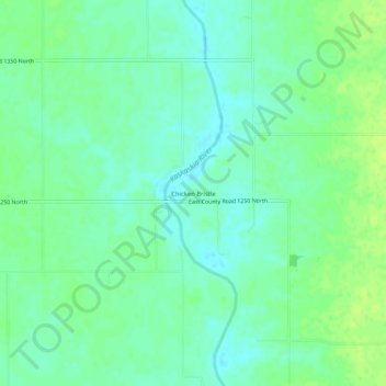 Chicken Bristle topographic map, elevation, terrain