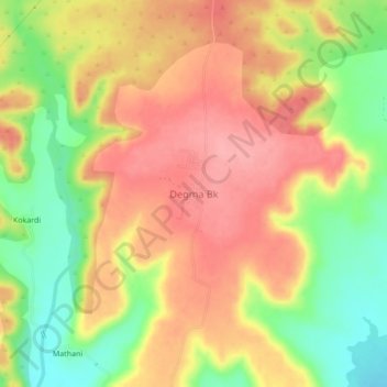 Degma Bk topographic map, elevation, terrain
