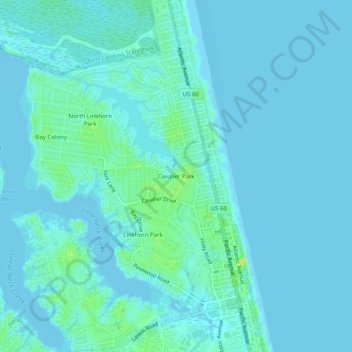 Cavalier Park topographic map, elevation, terrain