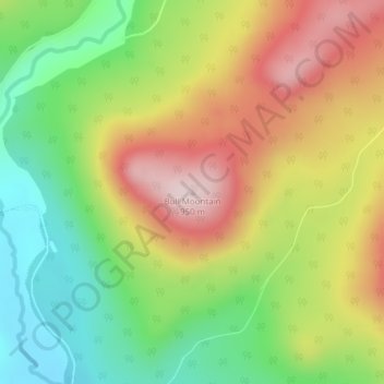 Bull Mountain topographic map, elevation, terrain