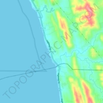 Rabon topographic map, elevation, terrain
