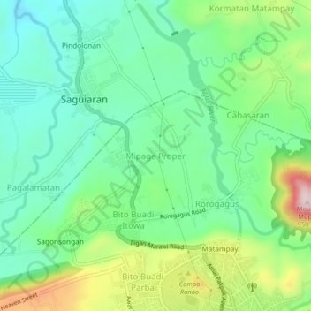Mipaga Proper topographic map, elevation, terrain