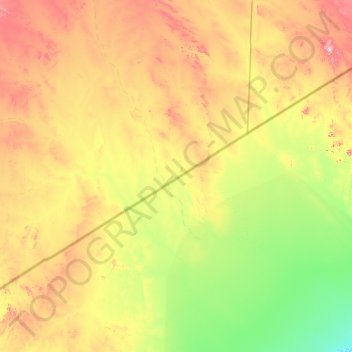 Sahara topographic map, elevation, terrain