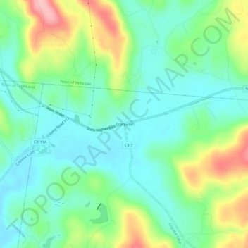 Craryville topographic map, elevation, terrain
