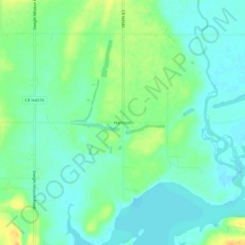 Harrison topographic map, elevation, terrain
