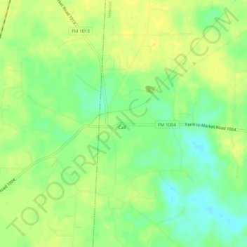 Call topographic map, elevation, terrain