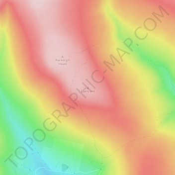 Carrs Hill topographic map, elevation, terrain